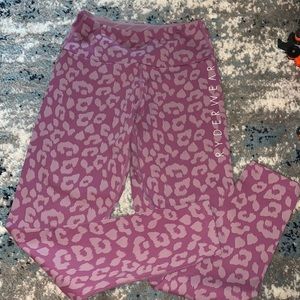 Ryderwear Purple Leopard Scrunch bum leggings
